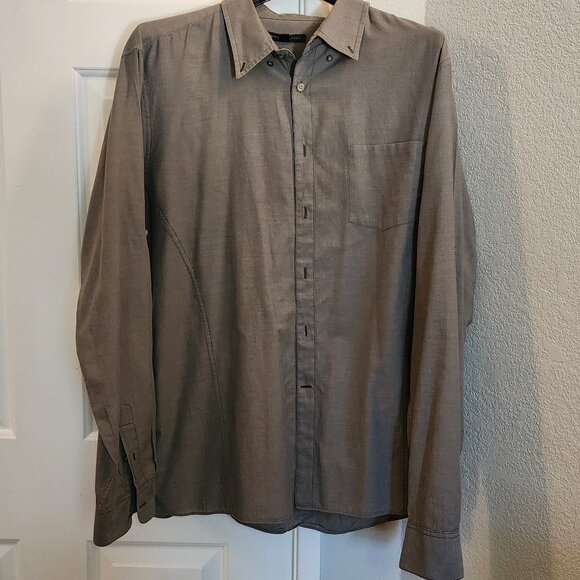 John Varvatos Button Down Shirt, Color Gray, Size XXL - Picture 1 of 4
